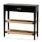 Baxton Studio Freya Modern Bohemian Black Finished Bayur Wood 1-Drawer Console Table 227-12897-ZORO - alternate 7
